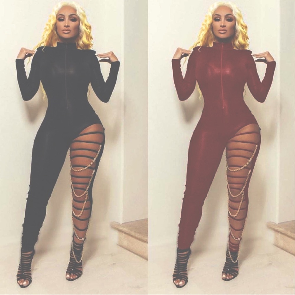 Womens 1 piece with chains